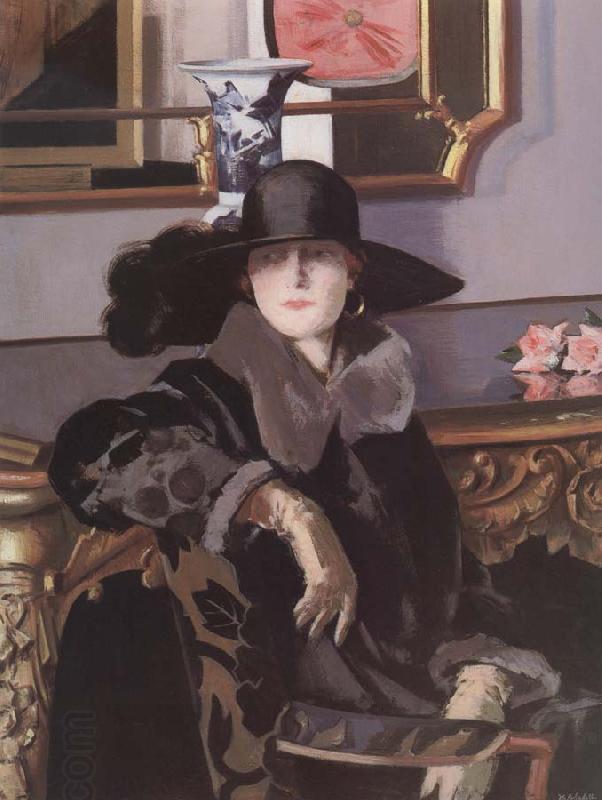 Francis Campbell Boileau Cadell Lady in Black China oil painting art